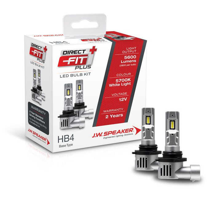 JW Speaker LED Headlight Kit HB4 12V 5700K Direct Fit Plus 2800Lm Per Bulb (Pair)