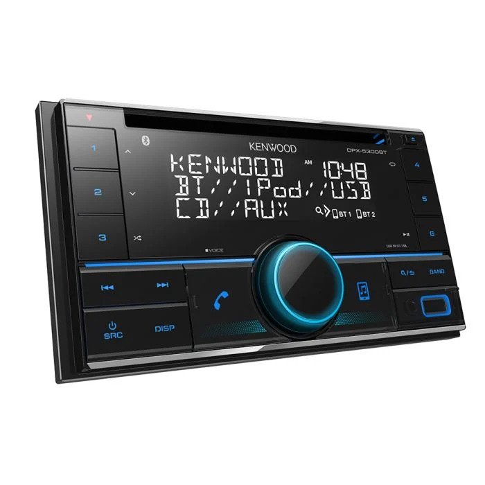 Audio Receiver AM/FM 12V BT/USB/AUX 4 x 50W 2 Din 2 x RCA M/Colour Illumination