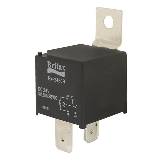 Britax Mini Relay 24V 40A 4 Pin N/O Contacts SPST 9.5mm Resistor Protected