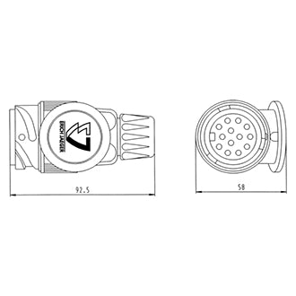 Trailer Plug 13P 12V 8-15mm with Park Cover