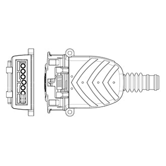 Trailer Socket Flat 7 Pin IP Rated with 180 Degree Strain Relief